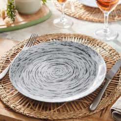 Assiettes | Luminarc Assiette Plate Grise 25 Cm Stratis