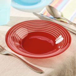 Assiettes | Luminarc Assiette Creuse Rouge 21,5 Cm Factory