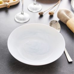 Assiettes | Luminarc Assiette Creuse Blanche 20 Cm Diwali Marble