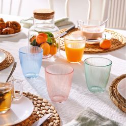 Verres De Table | Luminarc Verre Rose 31 Cl Stripy