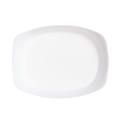 Plats A Four | Luminarc Plat De Cuisson Blanc 34 X 25 Cm Smart Cuisine Wavy