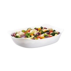 Plats A Four | Luminarc Plat De Cuisson Blanc 34 X 25 Cm Smart Cuisine Wavy