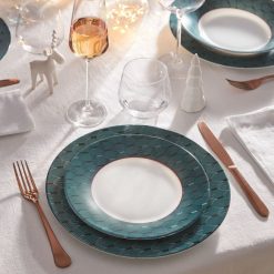 Assiettes | Luminarc Assiette Plate Bleue Decoree 28 Cm Zadig