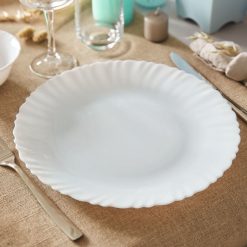 Assiettes | Luminarc Assiette Blanche 27 Cm Feston