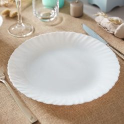 Assiettes | Luminarc Assiette Blanche 25 Cm Feston