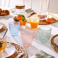 Verres De Table | Luminarc Verre Bleu 31 Cl Stripy