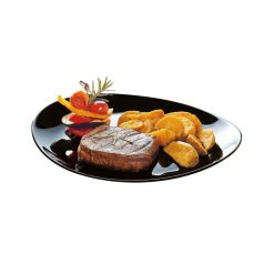 Assiettes | Luminarc Assiette A Steak Noire 30 Cm Friend'S Time