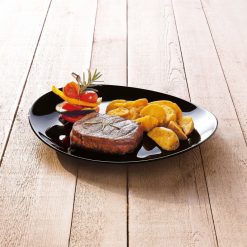 Assiettes | Luminarc Assiette A Steak Noire 30 Cm Friend'S Time