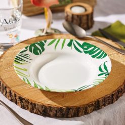 Assiettes | Luminarc Assiette Creuse Blanche Decoree 22 Cm Jungle Fever