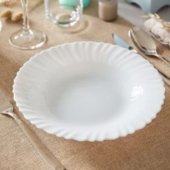 Assiettes | Luminarc Assiette Creuse Blanche 23 Cm Feston