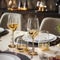 Verres De Table | Luminarc Verre Bas Or 30 Cl Electric Gold