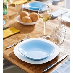 Assiettes | Luminarc Assiette Creuse Bleue 22,8 X 21,2 Cm Carine