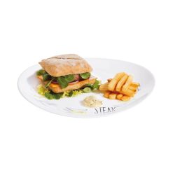 Assiettes | Luminarc Assiette A Steak Blanche Decoree 30 Cm Friend'S Time