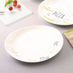 Assiettes | Luminarc Assiette A Steak Blanche Decoree 30 Cm Friend'S Time